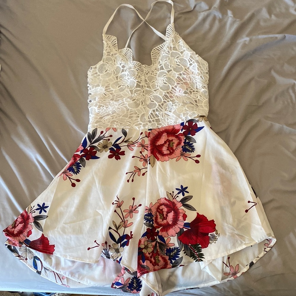 Floral print romper